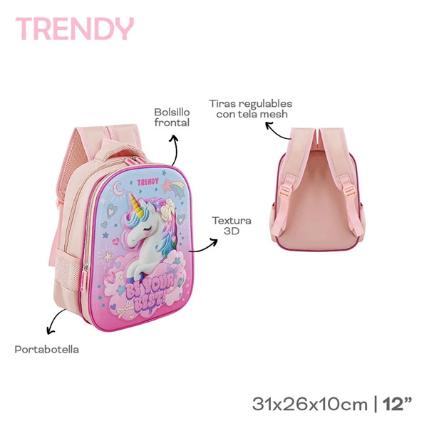 Mochila Trendy 12" Unicornio